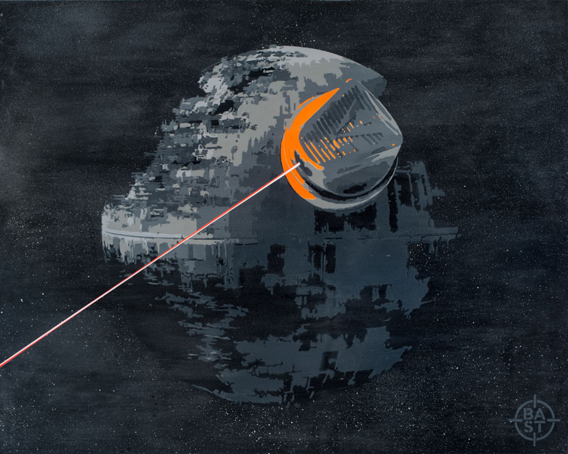 Basto toile #Bastardeath02 100 x 80 x 4 cm 2017 BD