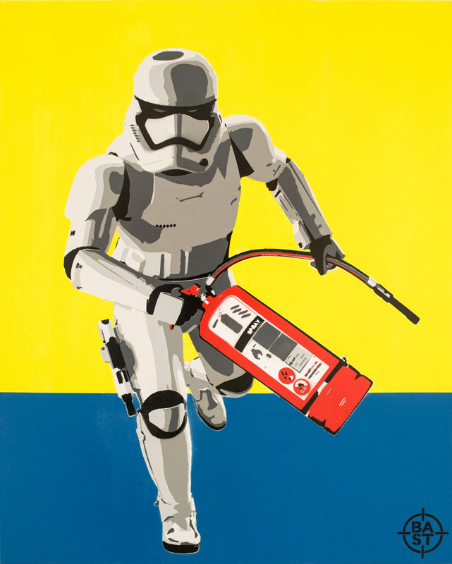 Basto toile #Bastrooper02 100 x 80 x 4 cm 2017 BD