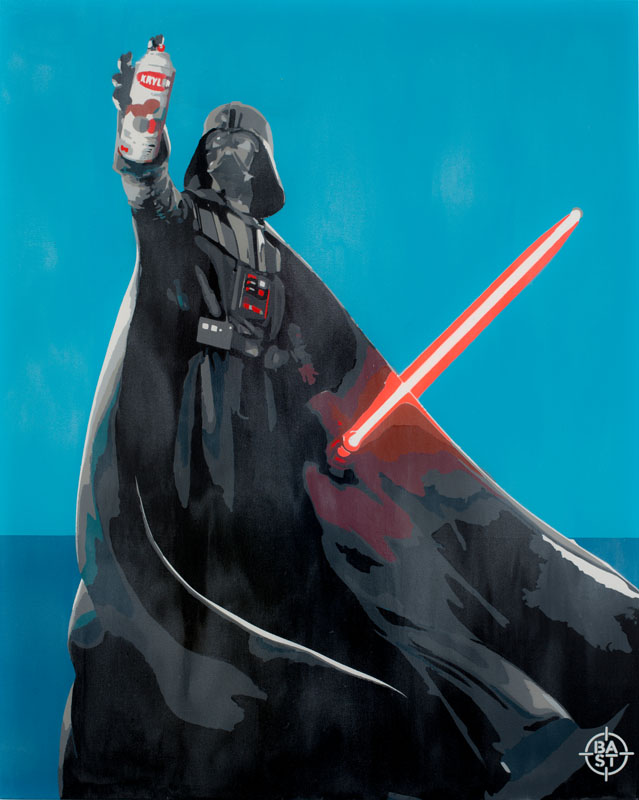 Basto toile #DarKrylor 01 100 x 80 x 4 cm 2017 BD