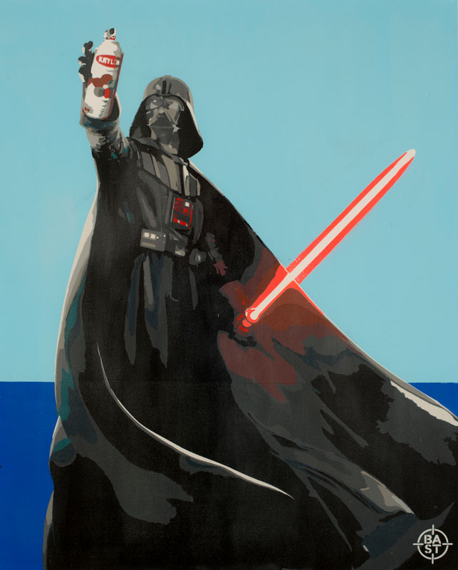 Basto toile #DarKrylor 02 100 x 80 x 4 cm 2017 BD