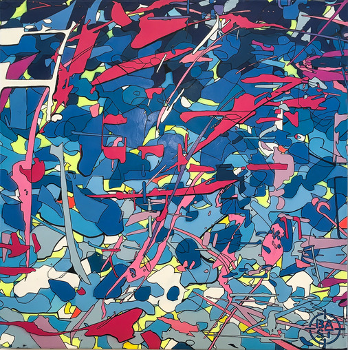 Basto toile #Epluchure beach 1 60 X 60 cm 2017