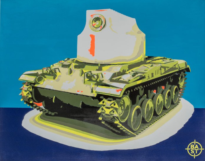 Basto toile #Bastank 02 100 x 80 x 4 cm 2017 BD