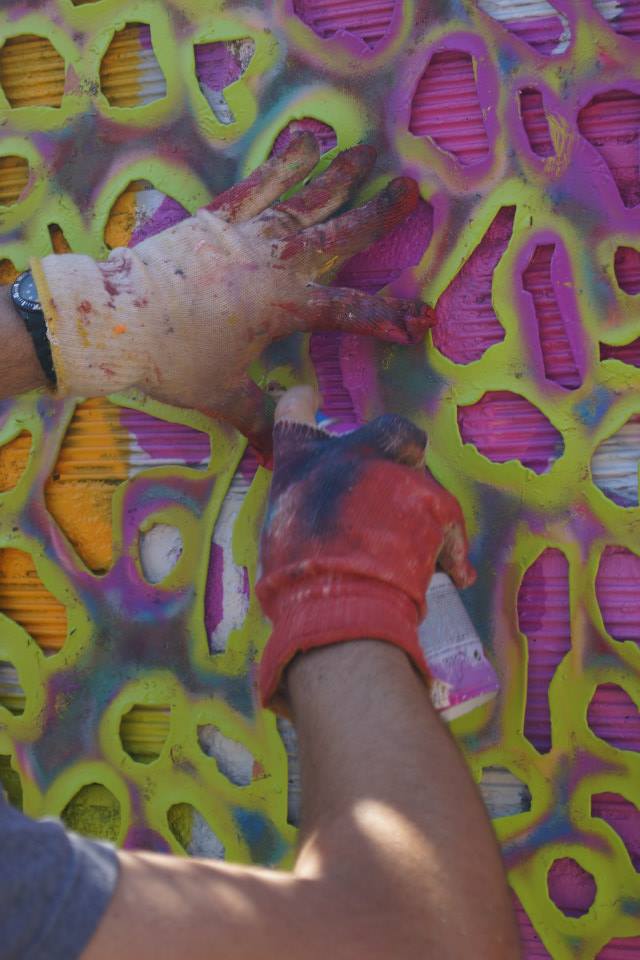 Basto abstract Spring zoom mur Galerie Amarrage 06-2015 Saint-Ouen (FR)