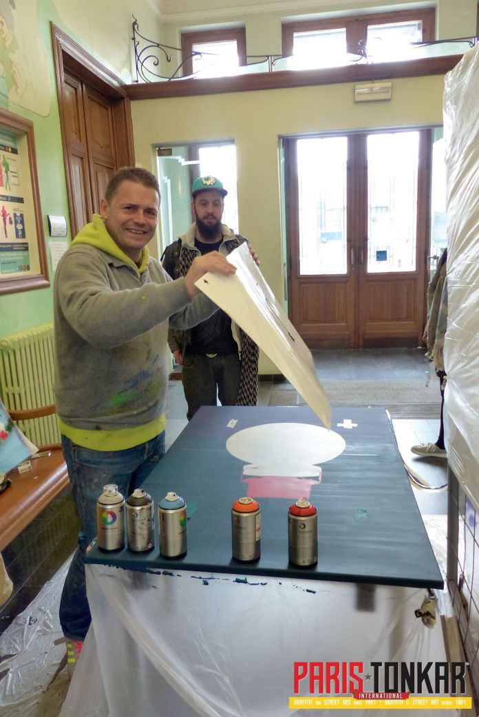 Live Painting Andenne 2 Belgique Spray Against Cancer